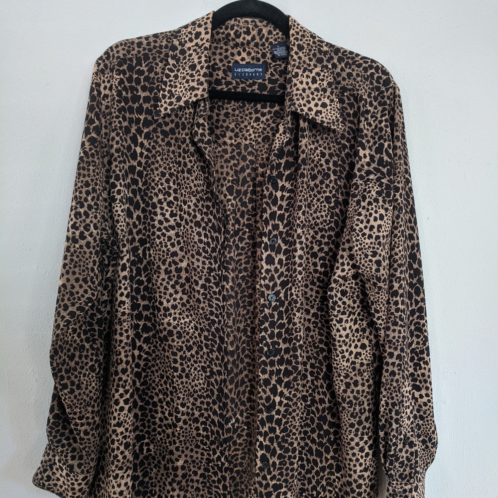 Cheetah button up shirt